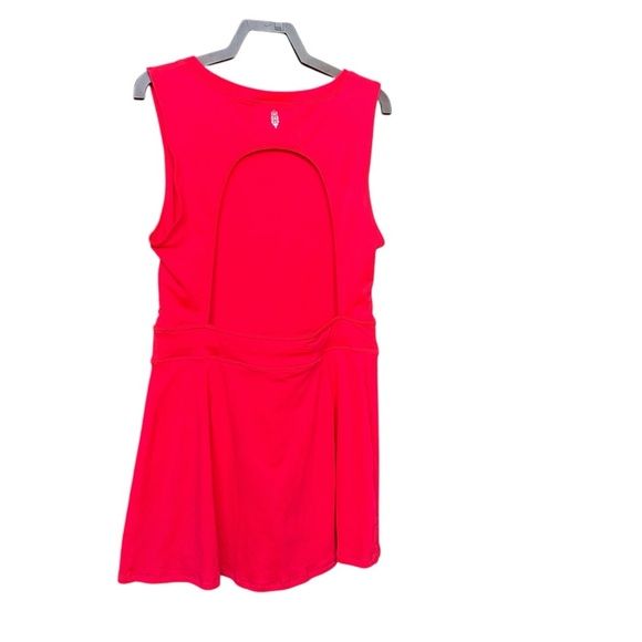 Free People Movement Easy Does It Dress Skortsie Mini Sunset Pink Large NWOT - Picture 10 of 12